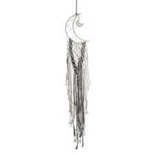 1X Handmad Macrame Mond Wandbehang Traumfänger Boho Heim Wand Dekor Pendel Glück