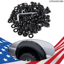 Universal Model Fender Flares Powder Coated Hardware Screw/Bolt Kit Front & Rear