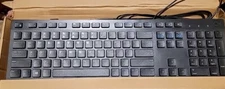 Dell Slim Black USB Wired Desktop Keyboard With Number Pad ORKR0N