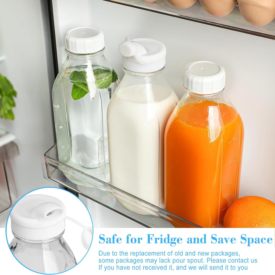 Square Liter Glass Milk Bottles with Airtight Lid 100 Airtight Heavy