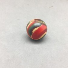 Vintage Bouncy Super Ball Hard Rubber Rainbow Swirl Multi-Color 1" Toy