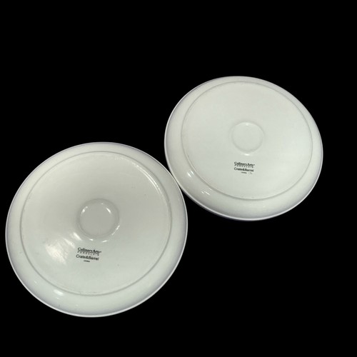 Crate & Barrel Culinary Arts Set Of 2 White High Rim Dinner Plates 10.5” 10 1/2” - Picture 8 of 11