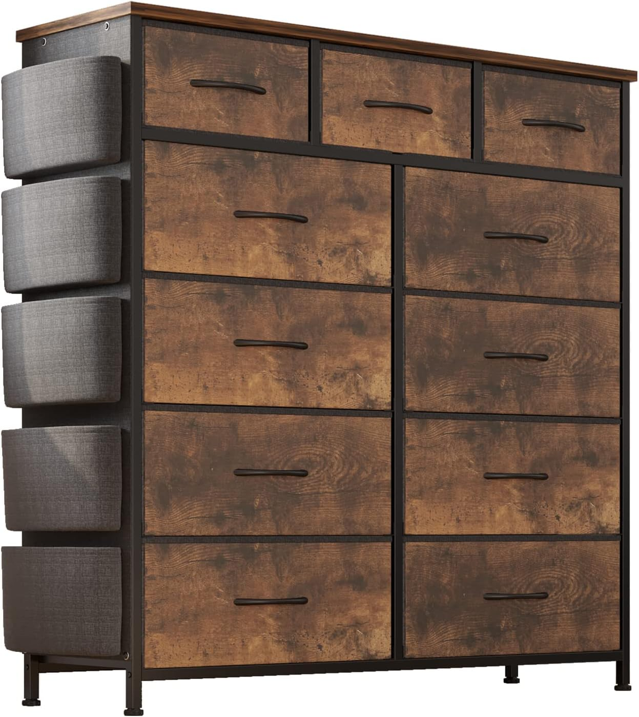 11-Drawer Bedroom Dresser with Side Pockets and Ample Storage-image