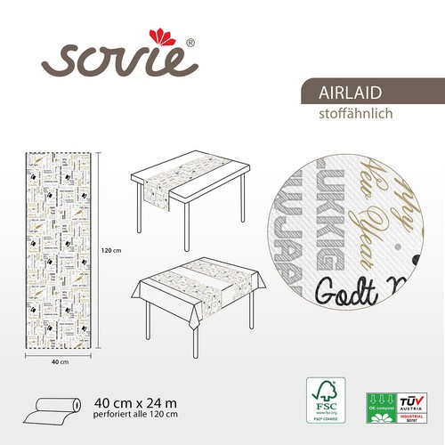Tischläufer Bonne Année aus Linclass® Airlaid 40 cm x 24 m - Silvester - Bild 4 von 5