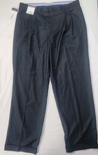 Roundtree Yorke Men's Dress Pants NEW Size 36x32 TravelSmart Pleated Dark