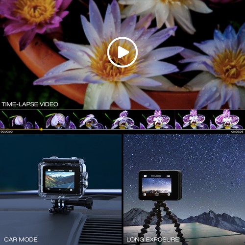 4K Underwater HD Action/Helmet Camera WiFi Sports Camcorder with Remote Control - Picture 12 of 12