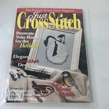 Just Cross Stitch Magazine December 2002 Snowman Angel Ornaments Winter Birds