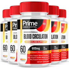 Prime Cardio Control Pills - Supports healthy blood sugar  circulation 5 Pack 