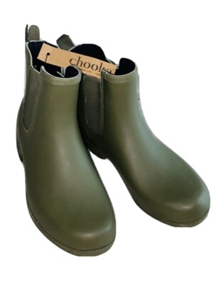 Chooka Women's Chelsea Eastlake (Green) Pull On Ankle Rain Boots