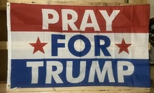 Pray For Donald Trump Flag FREE SHIP Save America Republican MAGA USA Sign 3x5