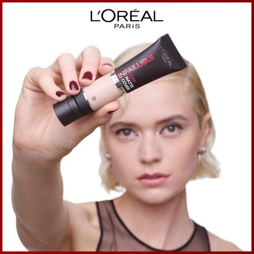 New L'Oreal Infallible 24H Matte Cover Foundation 30ml - 25 Rose Ivory - Picture 8 of 17