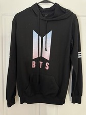 BTS SUGA Black Lightweight Hooded Pullover Size Adult S