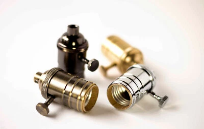 E27 Edison Vintage Industrial Light Bulb lamp Holder Switch ES E26 Fitting UK