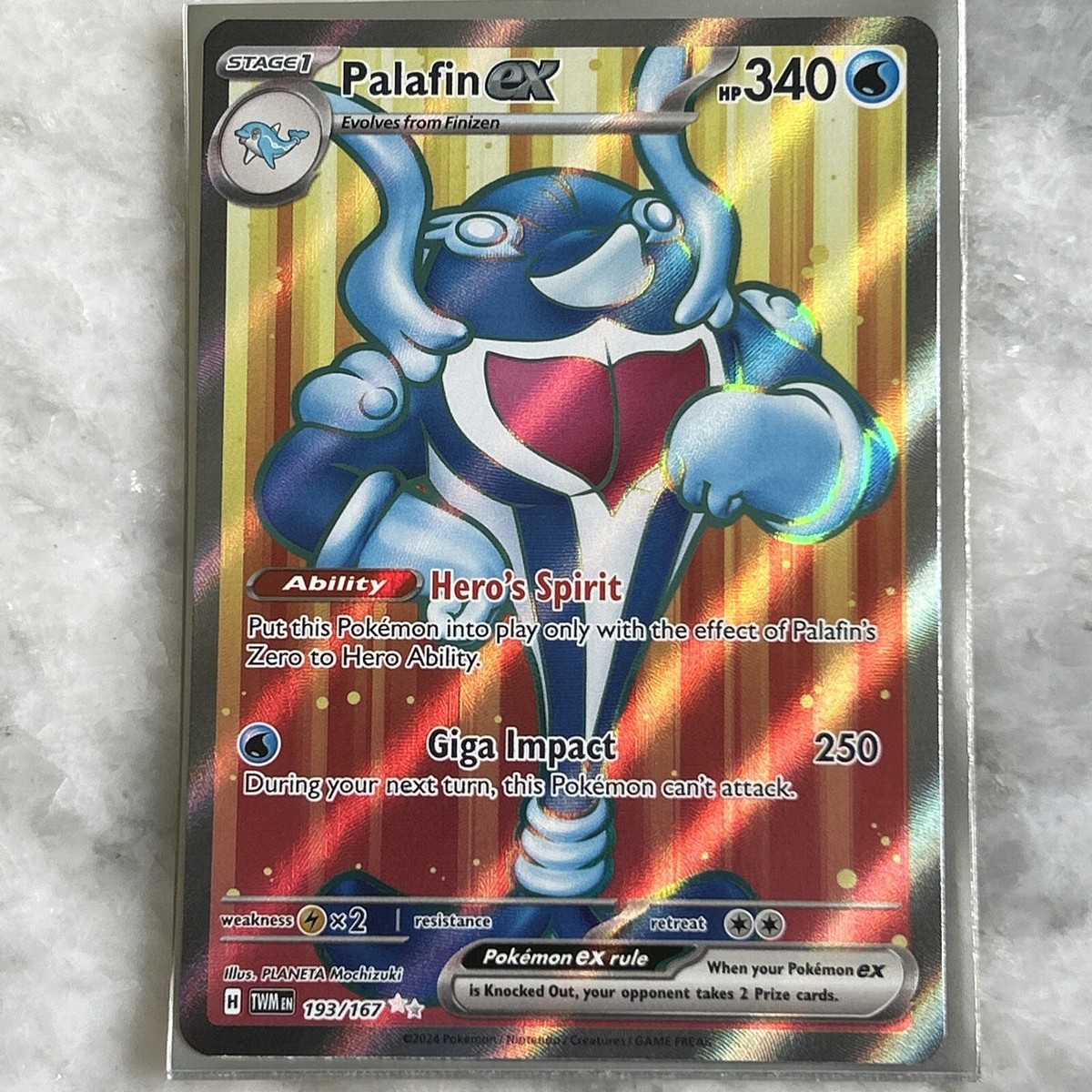 Palafin ex (Full Art) 193/167 Pokemon Twilight Masquerade NM/MINT
