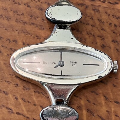 Christian Dior BULOVA (箱付き) Vintage Christian Dior Bulova W. Germany 70s Sterling Watch In Box