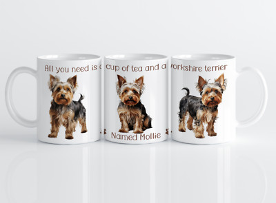 Personalisierte Tasse Yorkshire Terrier Hund, Tasse Tee Kaffeetasse, Yorkie entzückendes Geschenk