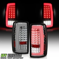 2000-2006 Chevy Suburban Tahoe GMC Yukon Chrome LED Tube Tail Lights Brake Lamps