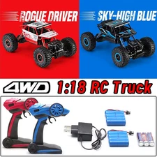 4WD RC Monster Truck Off-Road Vehicle 2.4G Remote Control Buggy Crawler Car Gift