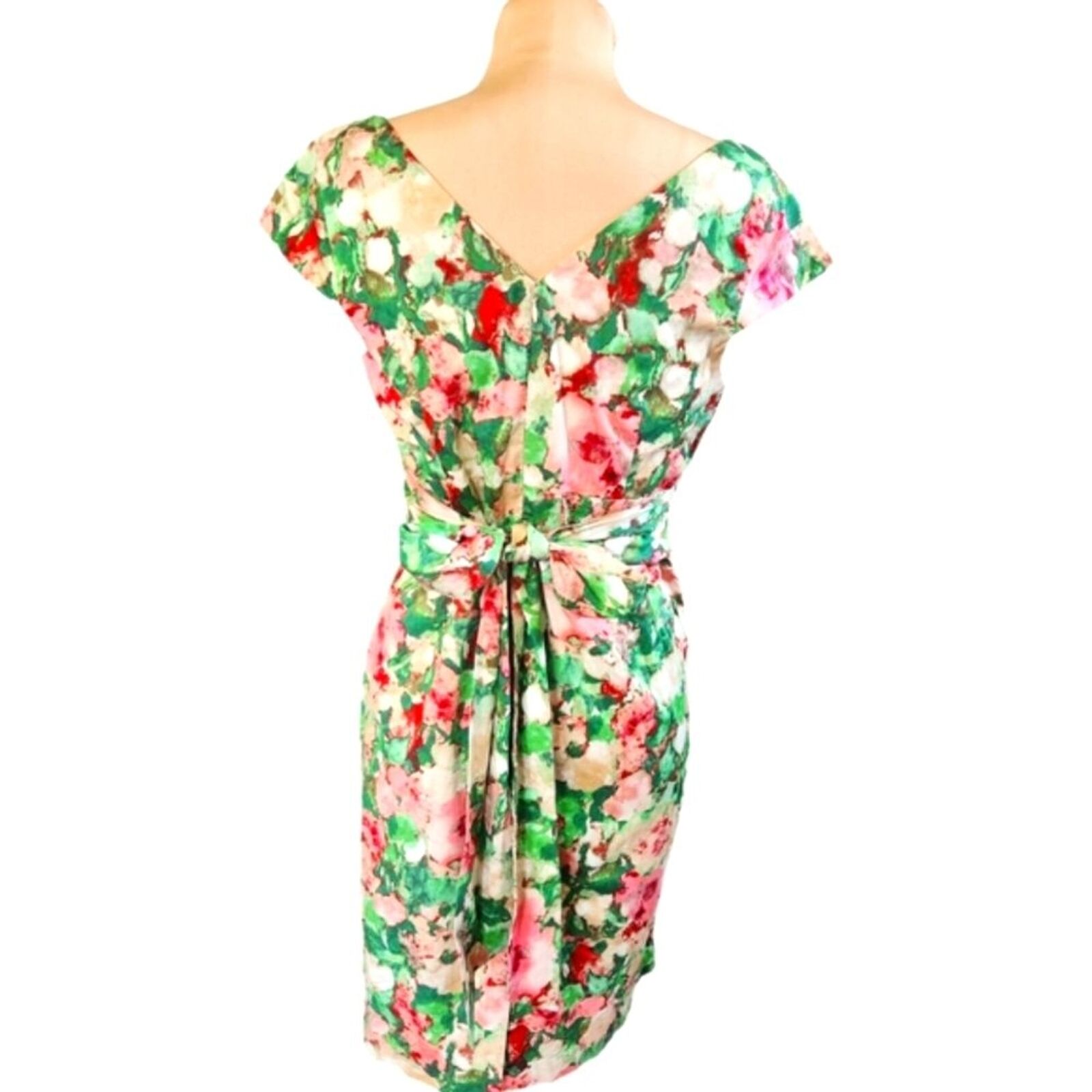 TALBOTS watercolor floral tie back sheath dress $… - image 7