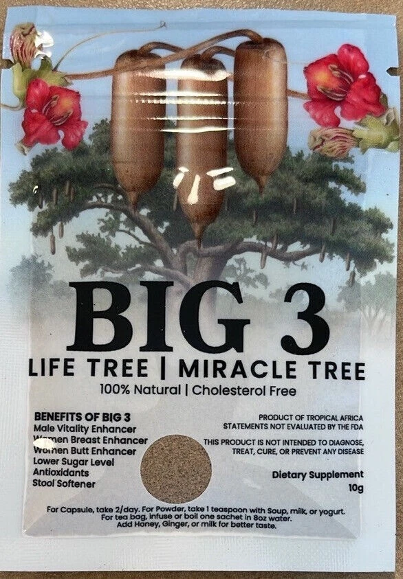 BIG 3 made of Kigelia Africana 100% Natural - Male Enlargement 24 Capsules - Image 4 of 4