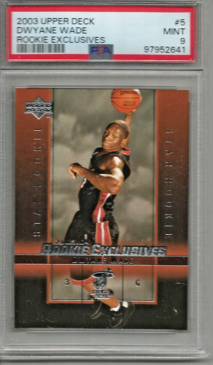 DWYANE WADE ルーキーカード Dwyane Wade 2003/04 Upper Deck Rookie Exclusives Rookie (#5) PSA 9