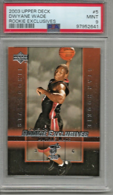 DWYANE WADE ルーキーカード Dwyane Wade 2003/04 Upper Deck Rookie Exclusives Rookie (#5) PSA 9