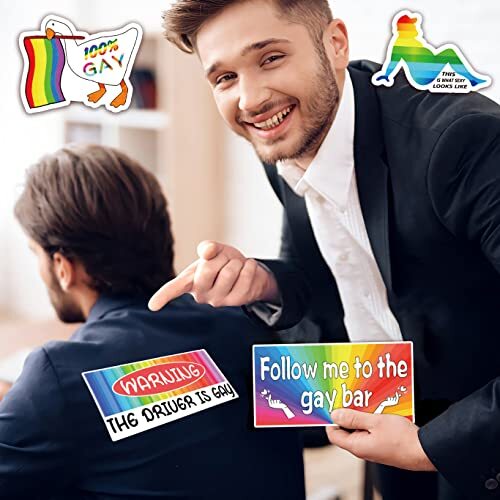 76 Stück Original Lustige Gay Streich Autoaufkleber Lustige LGBT Gay Aufkleber für Auto - Bild 5 von 7
