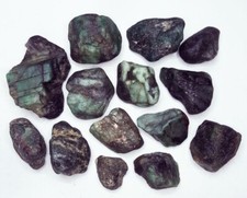 Natural Emerald Rough 486.97 Ct Loose Gemstone 14 Pcs Lot Untreated Opaque Gems