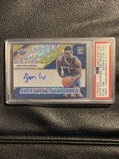 2019 Optic Zion Williamson Fast break Signatures Gold 10/10 PSA 8 POP 1
