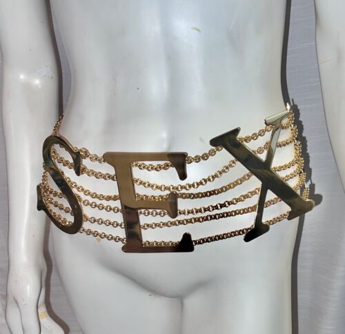 DOLCE & GABBANA vintage S/S  2003 "SEX" giant oversized adjustable belt Rare! - Picture 1 of 8