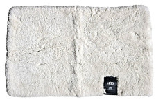 UGG POPPY CREAM,IVORY BEIGE POLYESTER FLOOR BATH RUG,MAT-21"x34"