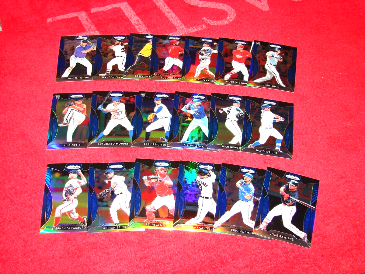 2019 PANINI PRIZM BASEBALL 19 DIFFERENT BLUE PRIZMS REFRACTORS (22