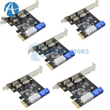 5PCS 2 Ports PCI Express USB 3.0 Front Panel 4-Pin  20 Pin Control Card Adapte