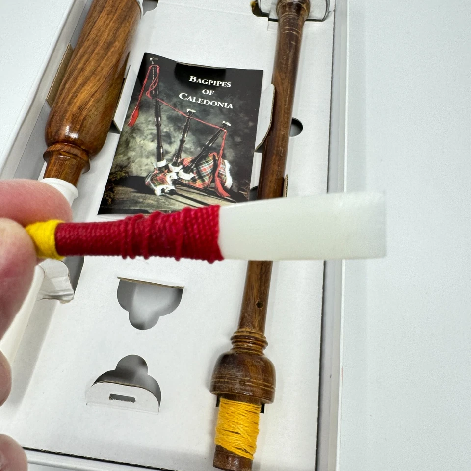 Scottish Piping Chanter Kit Caledonia 风笛 开始 复古 木制 IOB — 第 4/4 张图片