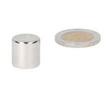3 x Scheibenmagnet Rundmagnet Ø 15 mm, Höhe 15 mm Neodym (NdFeB) - hält 14,5 kg