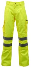 Hi Vis Viz Polycotton Safety Work Trousers EN471 CLASS 1