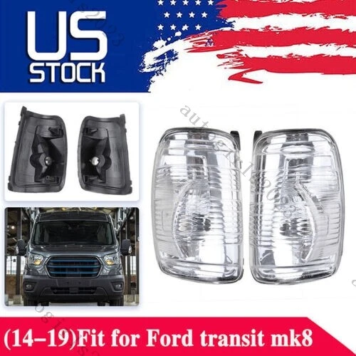 2X Side Mirror Indicator Signal Light Len Cover For FORD TRANSIT 250 350HD Cargo