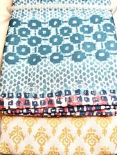 GLOBAL MICROPRINT FABRIC SHOWER CURTAIN ROWS OF TEXTILE PATTERNS