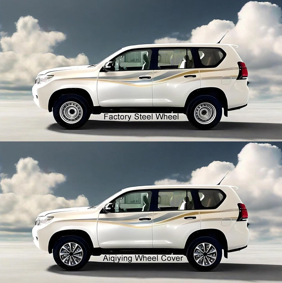 4X 16" Inch Wheel Covers Snap On Full Hub Caps Fit for R16 Tire & Steel Rim - Image 4 of 4