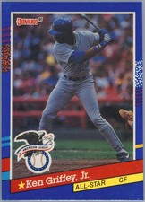 1991 Donruss - All-Stars Ken Griffey Jr #49 3 Purple Stripes on Right Border