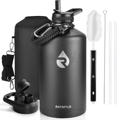 One Gallon Water Bottle Insulated, Triple Walled Vacuum Stainless Steel (Cold fo