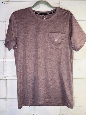 Hurley Men's Short Sleeve T-Shirt Size S Small Purple Pocket Armpit Holes