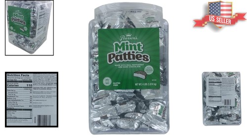 Individually Wrapped Mint Patties | Rich Dark Chocolate & Peppermint | 64 Oz - Picture 2 of 7