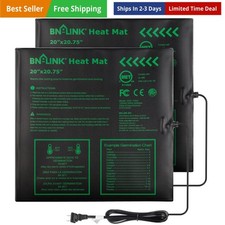 Seedling Heat Mat Warm Hydroponic Heating Pad Waterproof 20" x 20.75" for See...