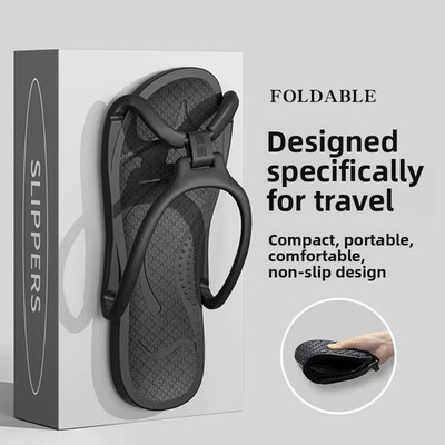 Faltbare Reise Hausschuhe Unisex EVA Flip Flops rutschfest tragbar leicht Ind