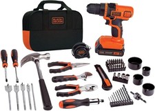 20V Max Battery Powered Drill & Home Tool Kit, 68 Piece, with Carrying Bag