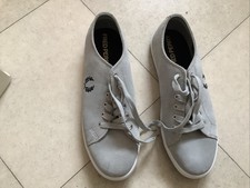 Image of Fred Perry Stratford Men's Suede Grey Trainers UK Size 8, US 9, EU 42