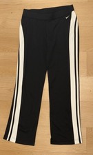 VTG Y2K Nike Silver Tag Women's Sz S Black W/ White Side Stripe Track Pants