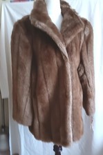 Vtg Faux Mink Fur Coat Brown Large Style VI Ltd New w/Tags Made in US