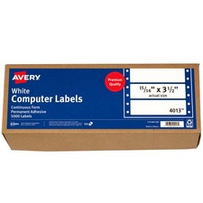 Avery White Computer Labels 15/16 X 3-1/2 Dot...
